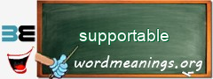 WordMeaning blackboard for supportable